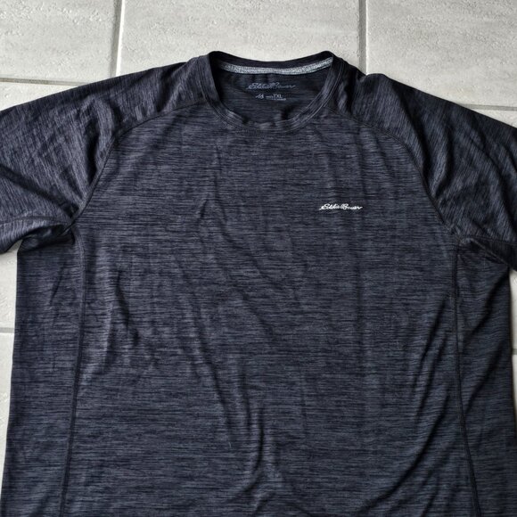 Mens Eddie Bauer Motion Free Dry Active Shirt Tall Extra Large TXL Black - Picture 2 of 2